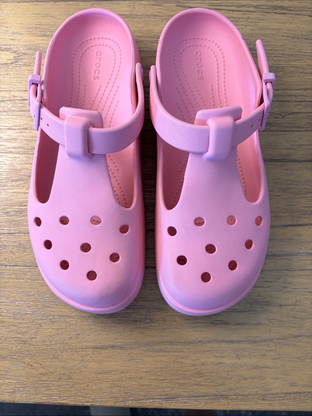CROCS Women’s Light Pink Mary Jane-Style Clogs - Picture 2 of 6